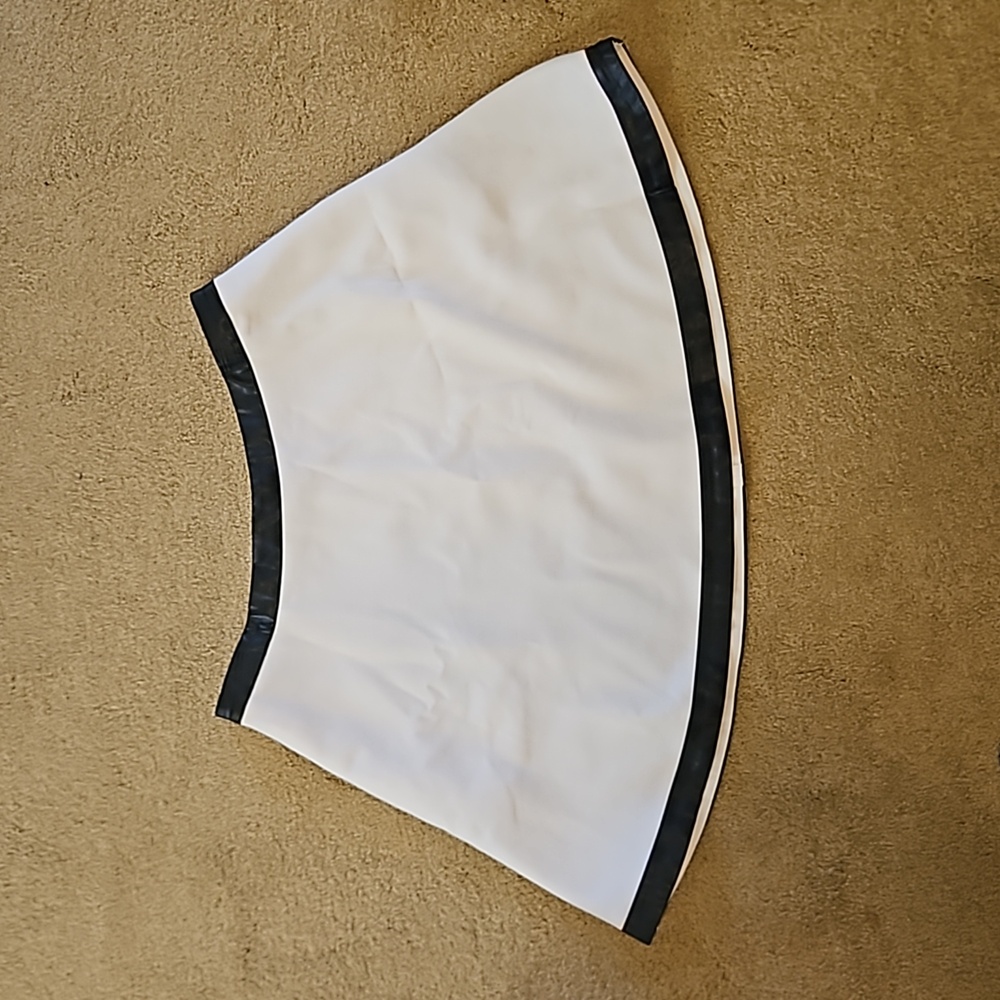 NWT White skirt with black trim